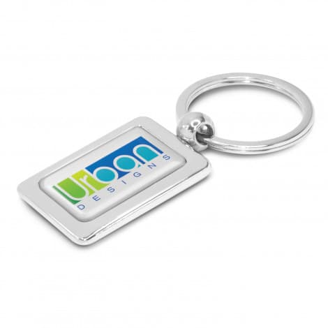 Rectangular Metal Key Ring