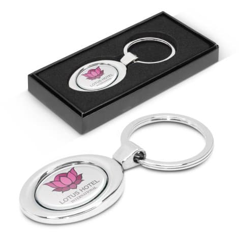 Oval Metal Key Ring - Image 1