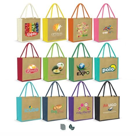 Monza Jute Tote Bag - Image 1