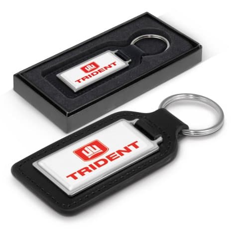Baron Leather Key Ring - Rectangle - Image 1