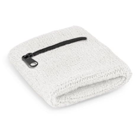Wrist Sweat Band with Pocket · White · colour reference