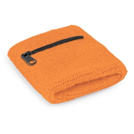 Wrist Sweat Band with Pocket · Orange · colour reference