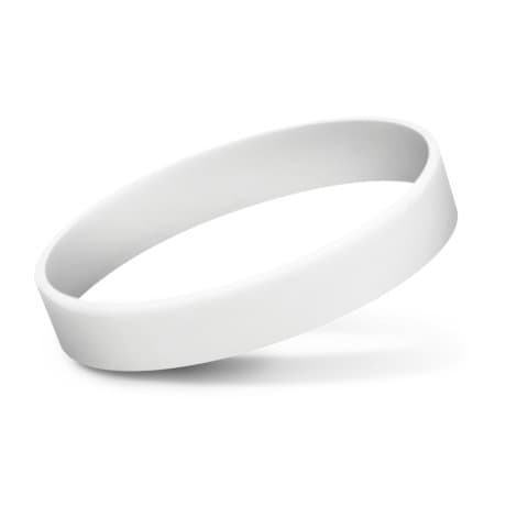 Silicone Wrist Band - Debossed · White · colour reference