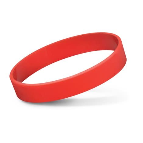 Silicone Wrist Band - Debossed · Red · colour reference