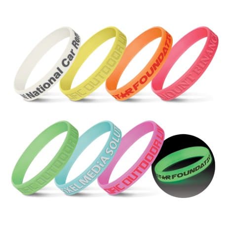 Silicone Wrist Band - Glow in the Dark - Image 1