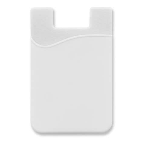 Silicone Phone Wallet - Indent · White · colour reference
