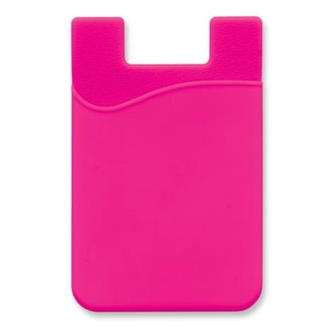 Silicone Phone Wallet - Indent · Pink · product view