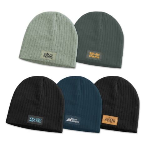 Nebraska Cable Knit Beanie with Patch - Image 1