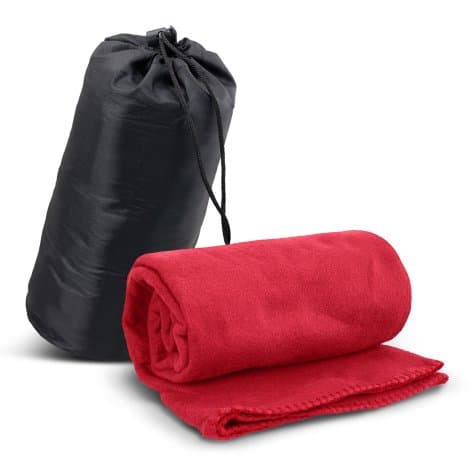 Glasgow Fleece Blanket in Carry Bag · Red · product view