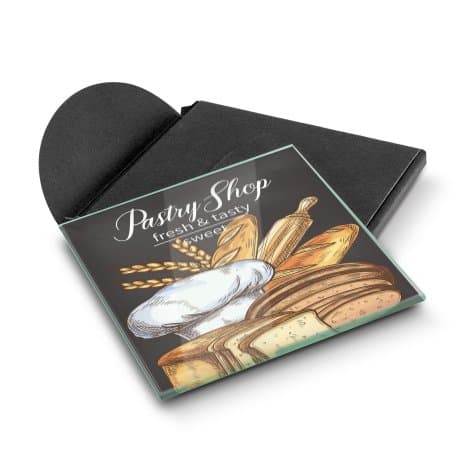 Venice Single Glass Coaster Square - Full Colour - Image 1