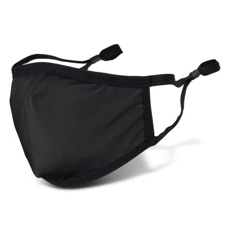 Reusable Cotton Face Mask Premium - Indent · Black · product view