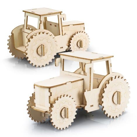 BRANDCRAFT Tractor Wooden Model · Natural · product view