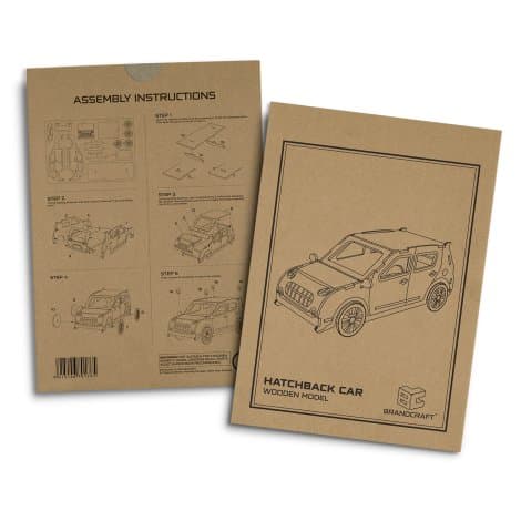 BRANDCRAFT Hatchback Car Wooden Model · Natural · product view