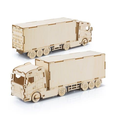 BRANDCRAFT Large Truck Wooden Model · Natural · product view