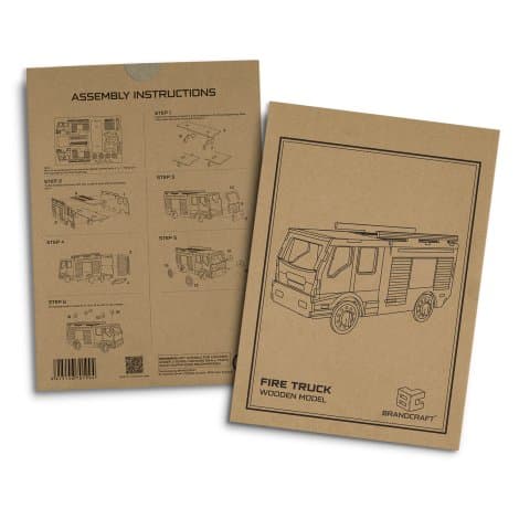 BRANDCRAFT Fire Truck Wooden Model · Natural · product view