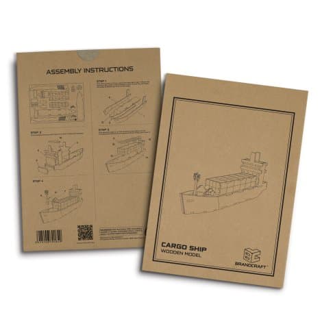 BRANDCRAFT Cargo Ship Wooden Model · Natural · product view