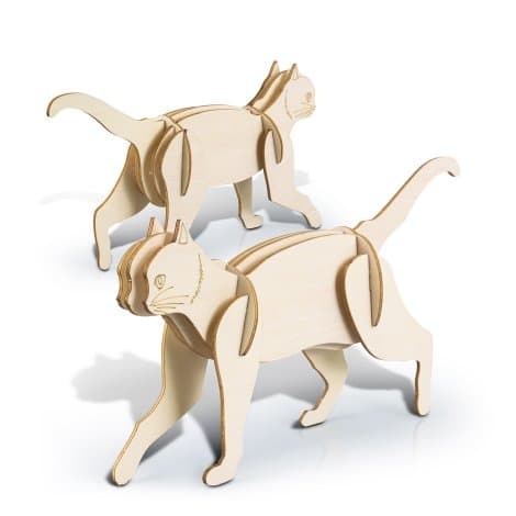 BRANDCRAFT Cat Wooden Model · Natural · product view
