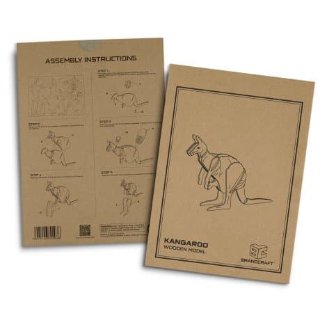 BRANDCRAFT Kangaroo Wooden Model · Natural · product view