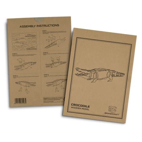 BRANDCRAFT Crocodile Wooden Model · Natural · product view