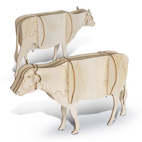BRANDCRAFT Cow Wooden Model · Natural · product view