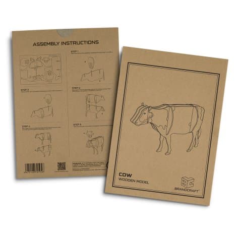 BRANDCRAFT Cow Wooden Model · Natural · product view