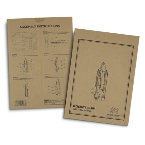 BRANDCRAFT Rocket Ship Wooden Model · Natural · product view