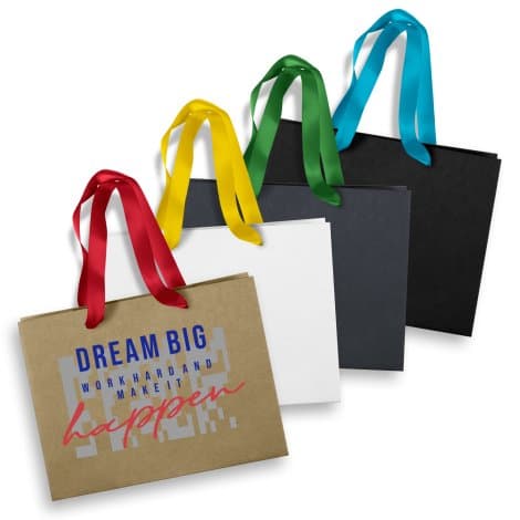 Medium Ribbon Handle Paper Bag - Image 1