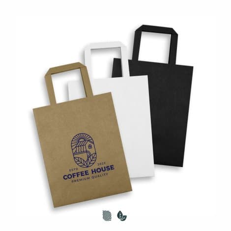 Medium Flat Handle Paper Bag Portrait - Image 1
