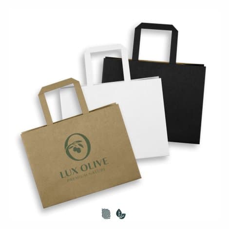 Medium Flat Handle Paper Bag Landscape - Image 1