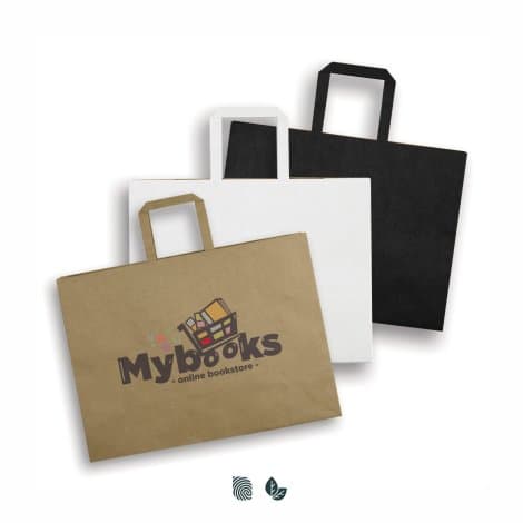 Extra Large Flat Handle Paper Bag Landscape - Image 1