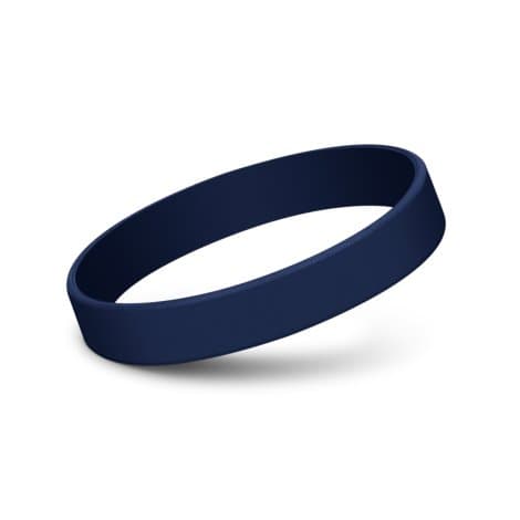 Kids Silicone Wrist Band - Debossed · Navy · colour reference