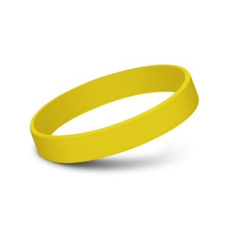 Kids Silicone Wrist Band - Debossed · Yellow · colour reference
