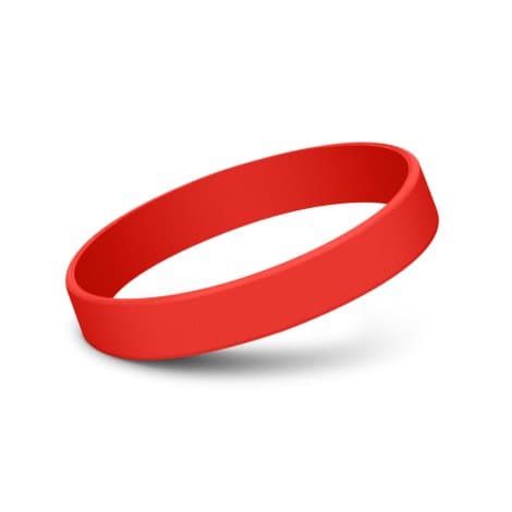 Kids Silicone Wrist Band - Debossed · Red · colour reference