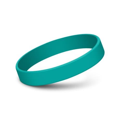 Kids Silicone Wrist Band - Debossed · Teal · colour reference