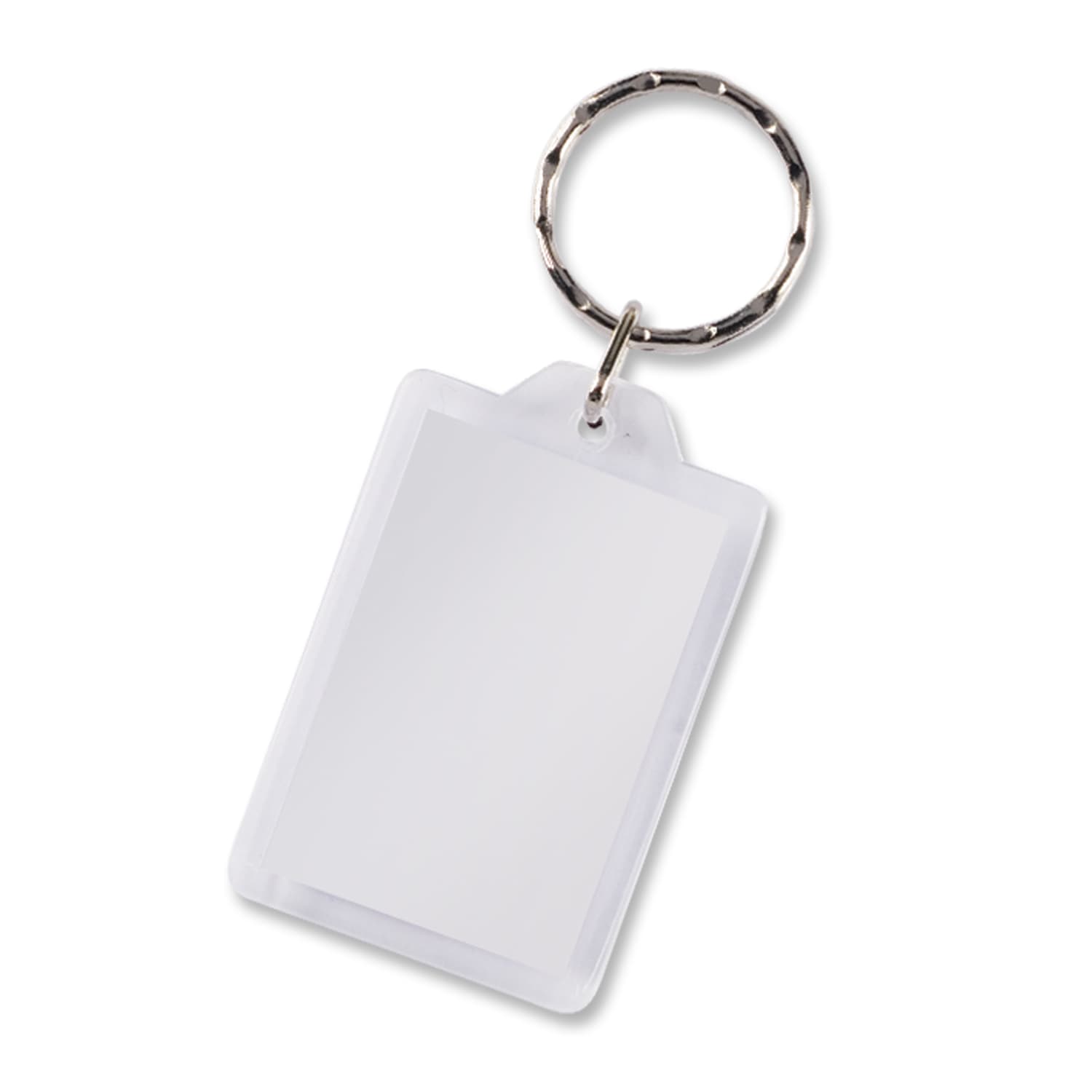 Lens Key Ring - Rectangle · Clear- Rectangle · front