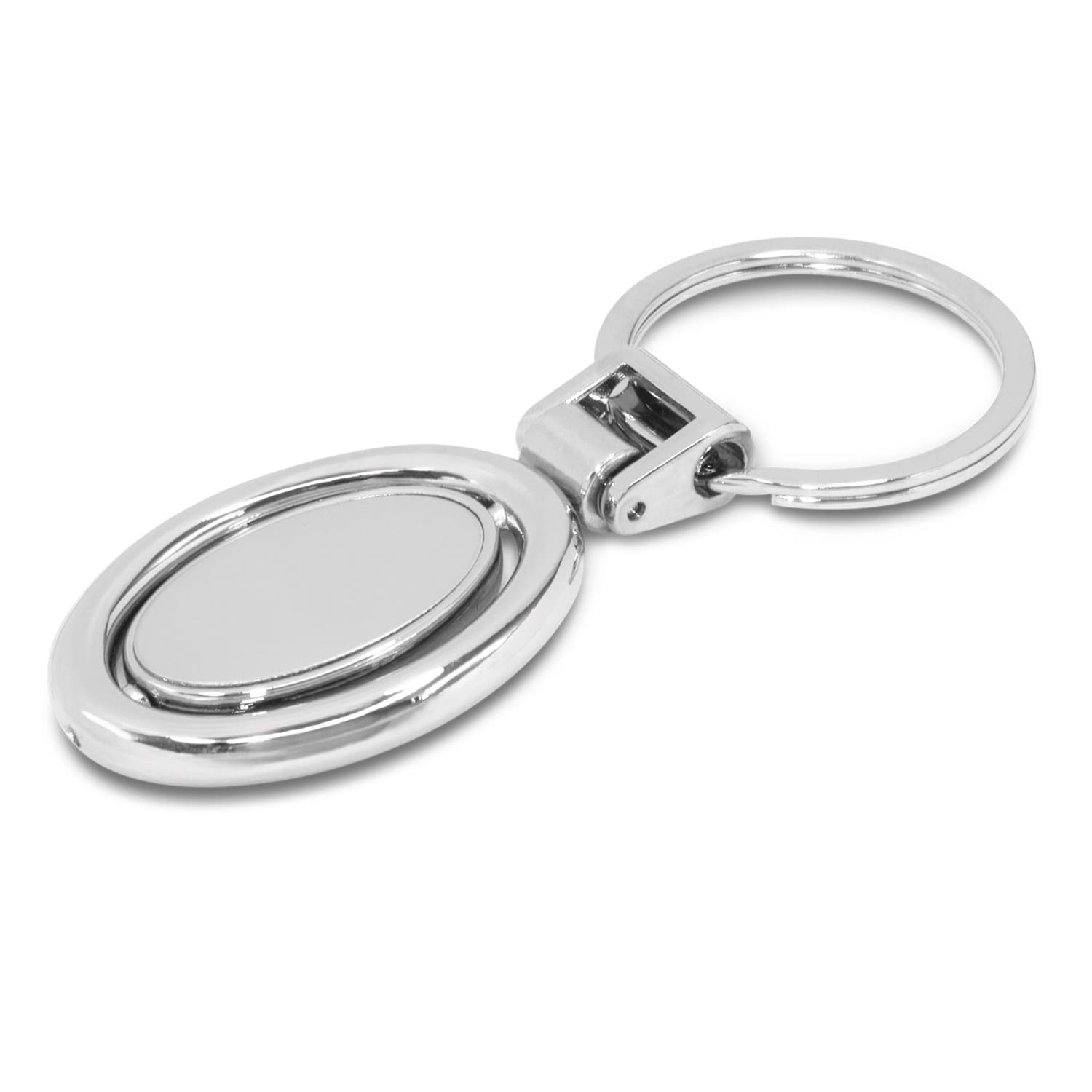 Spinning Metal Key Ring · Chrome · front