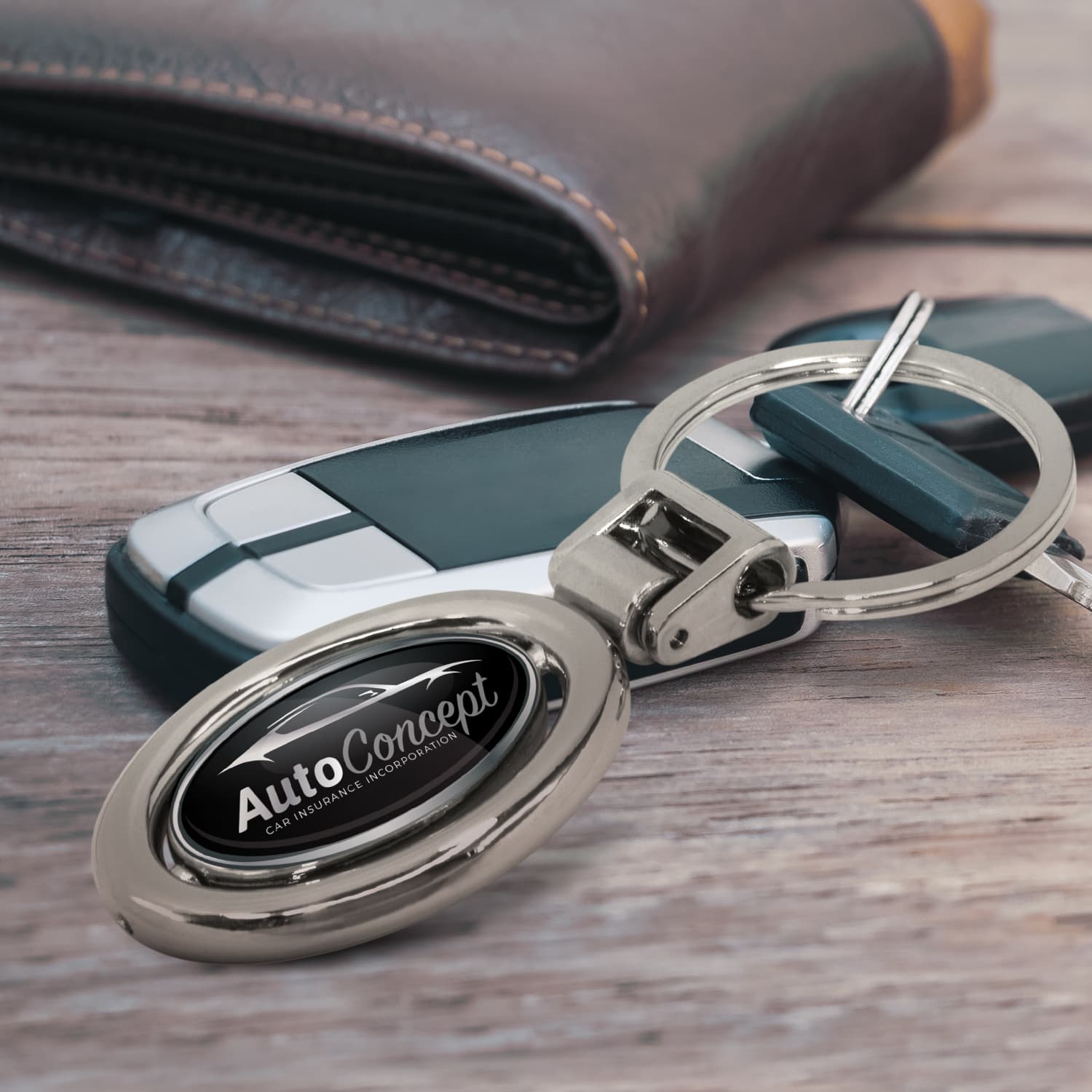 Spinning Metal Key Ring · Product view