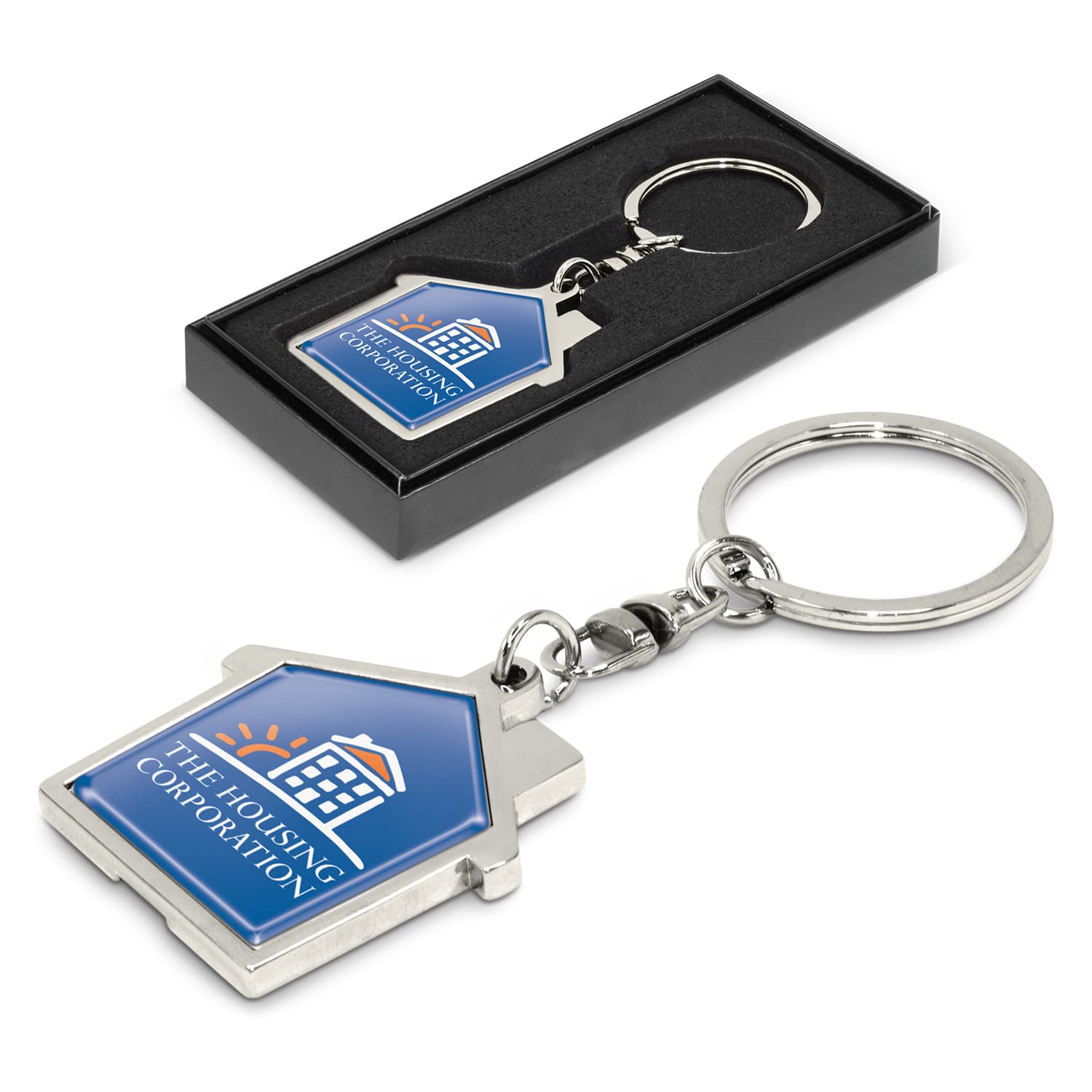 House Metal Key Ring · Product view