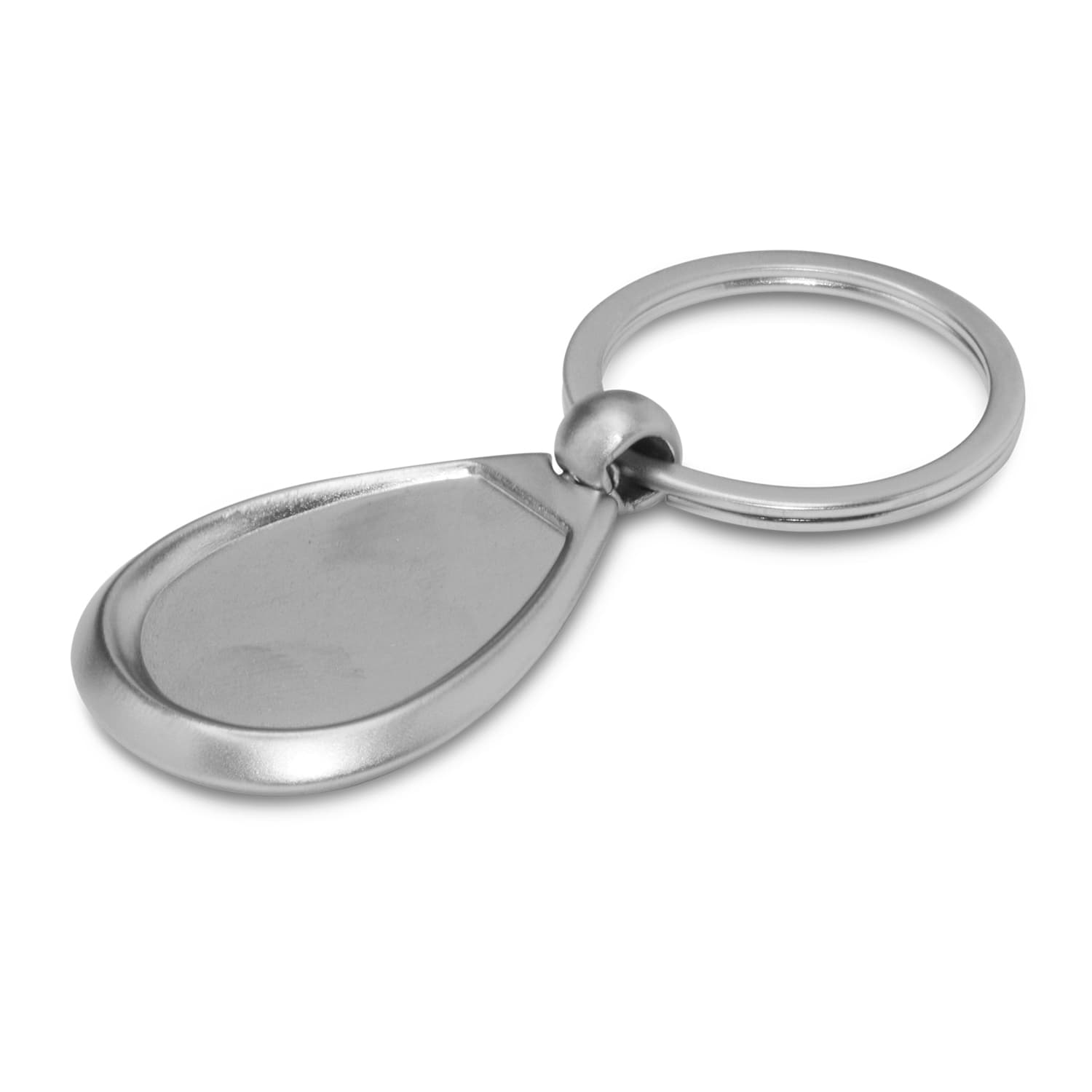 Drop Metal Key Ring · Chrome · front