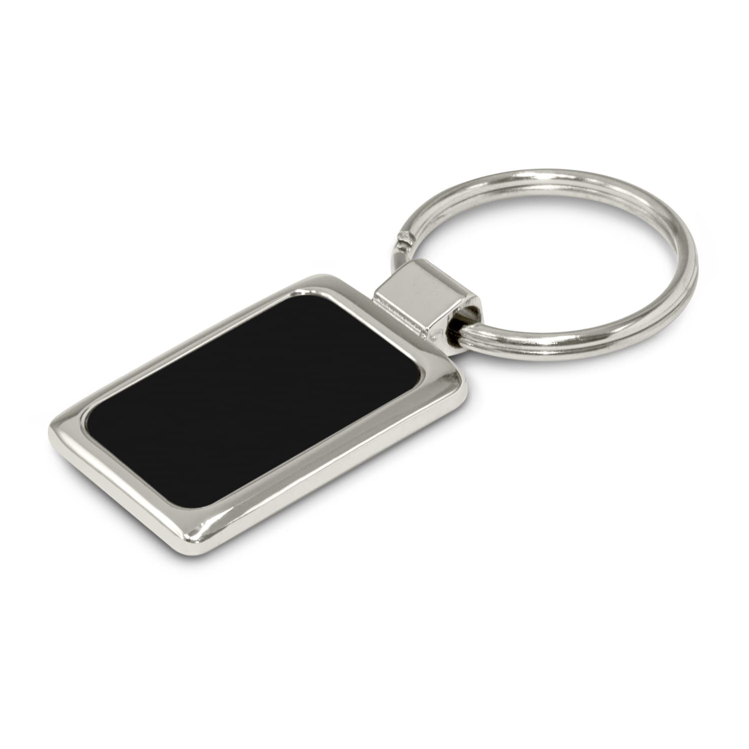 Laser Etch Metal Key Ring · Black · front