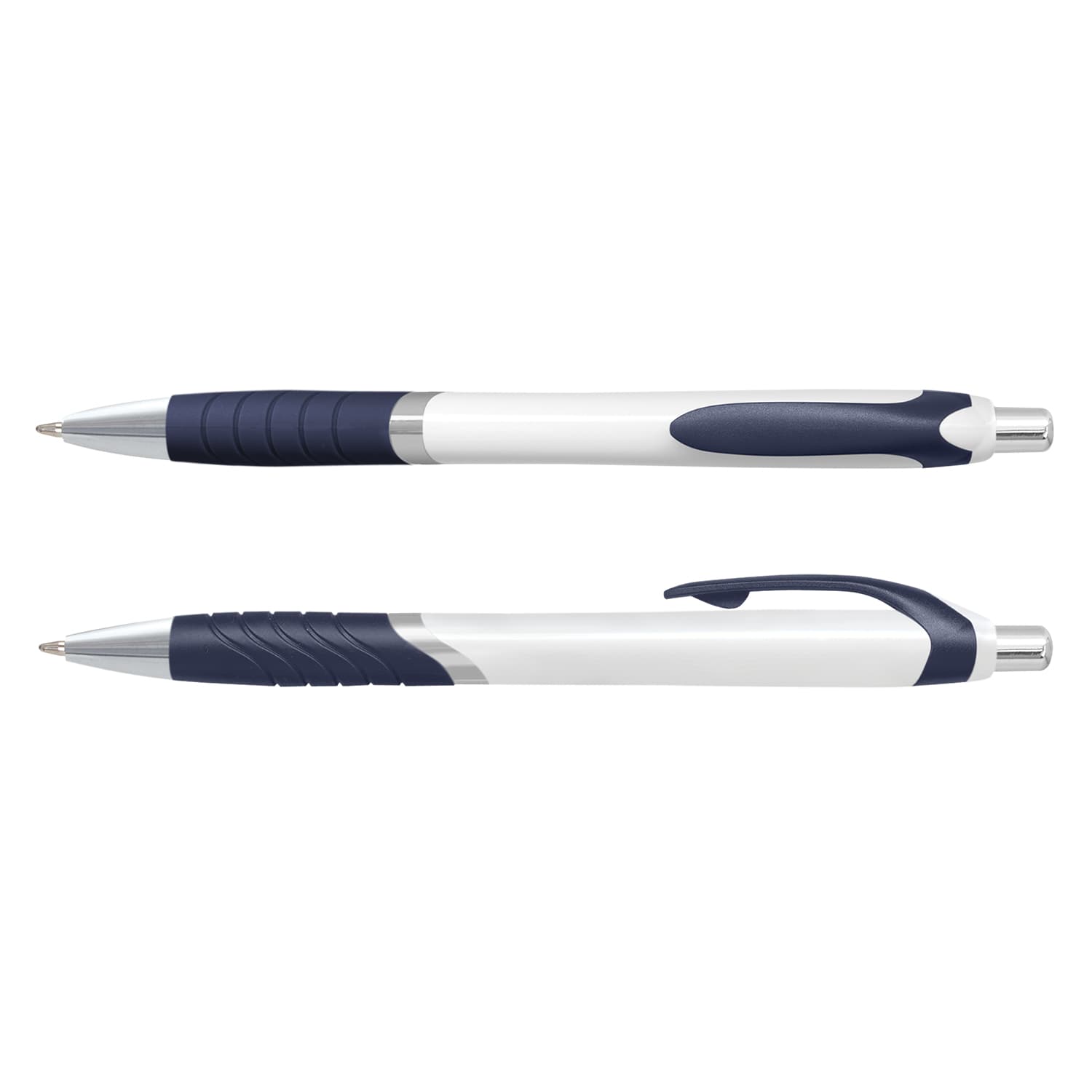 Jet Pen White Barrel · White/Navy (Black Ink) · colour reference
