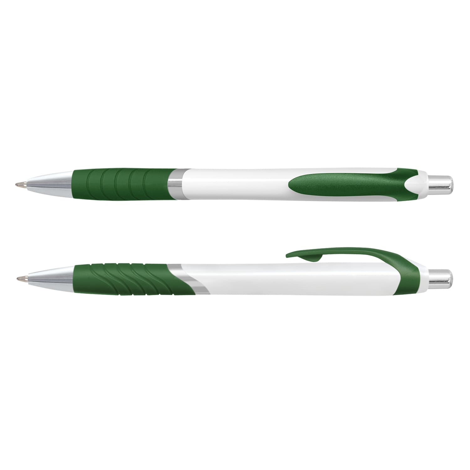 Jet Pen White Barrel · White/Dark Green (Black Ink) · colour reference
