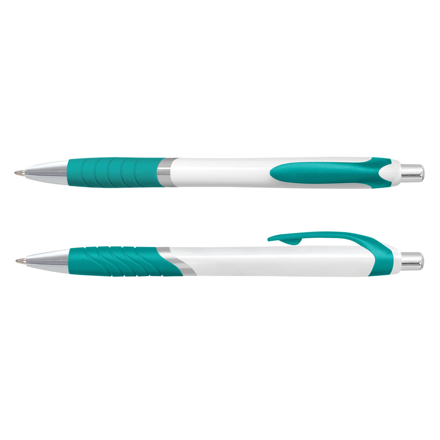 Jet Pen White Barrel · White/Teal (Black Ink) · colour reference