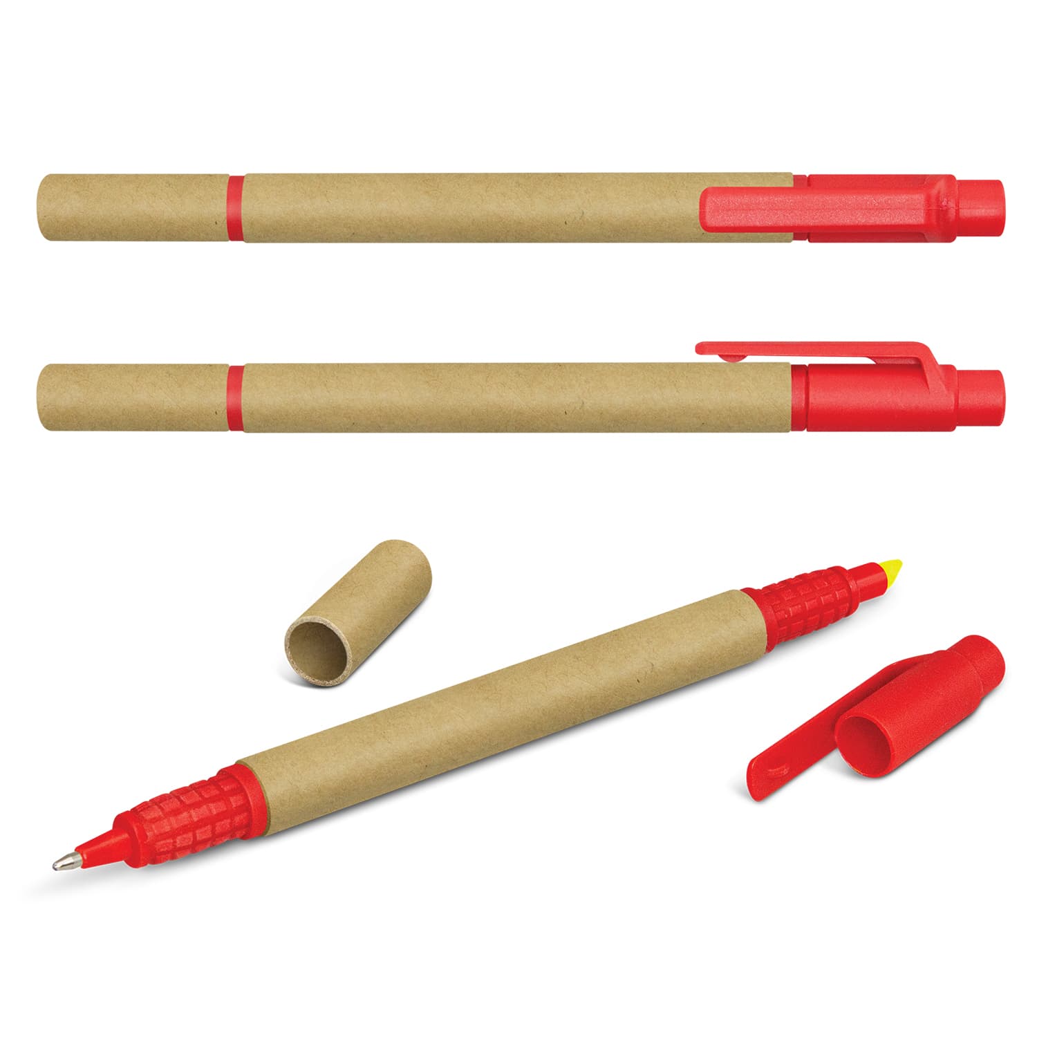 Kraft Pen Highlighter · Natural/Red · colour reference