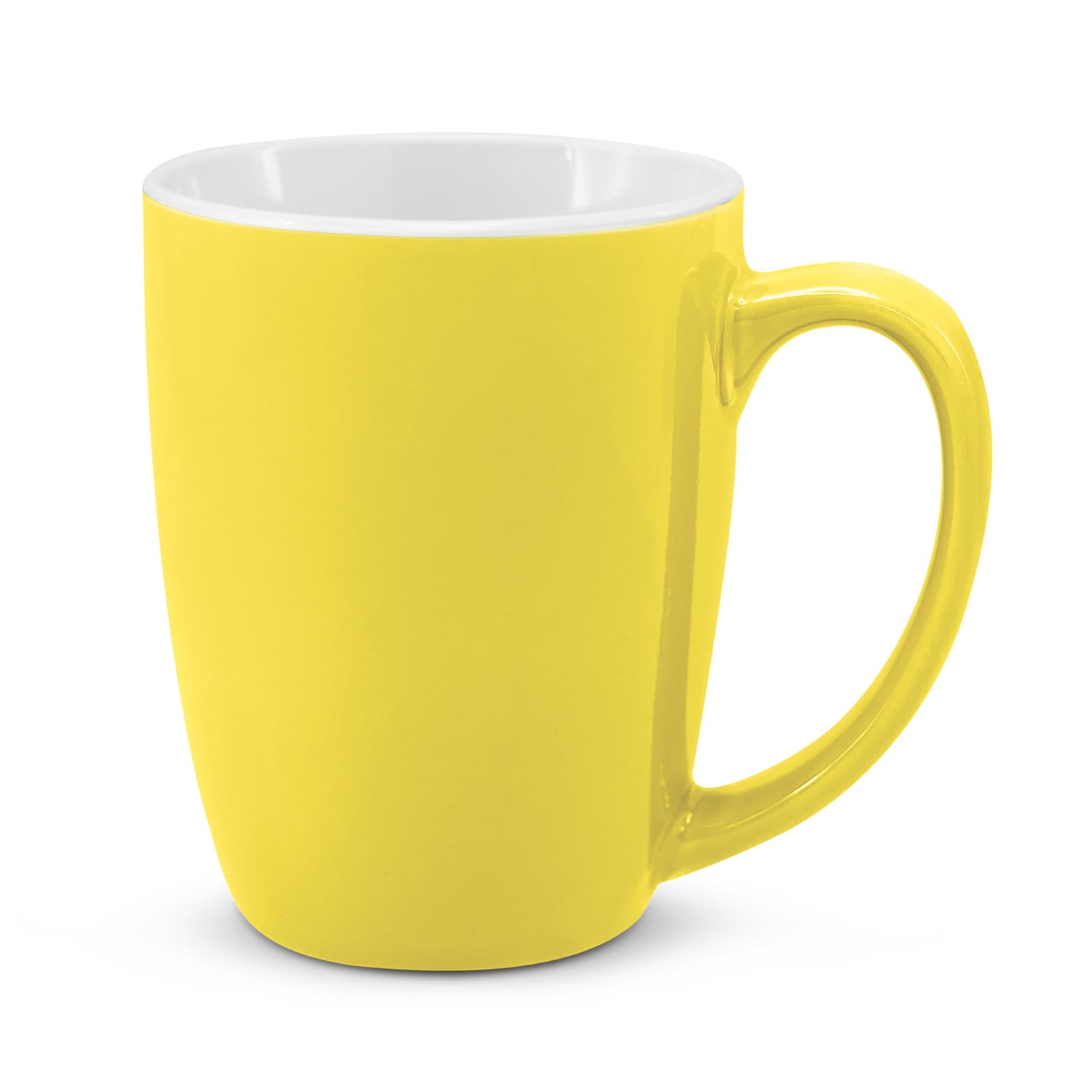 Sorrento Coffee Mug 330ml · Yellow (White Inside) · colour reference