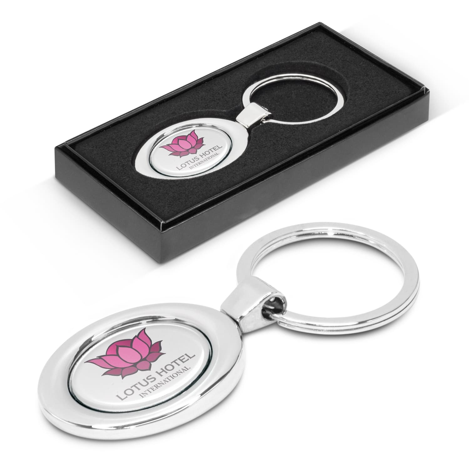 Oval Metal Key Ring · Product view