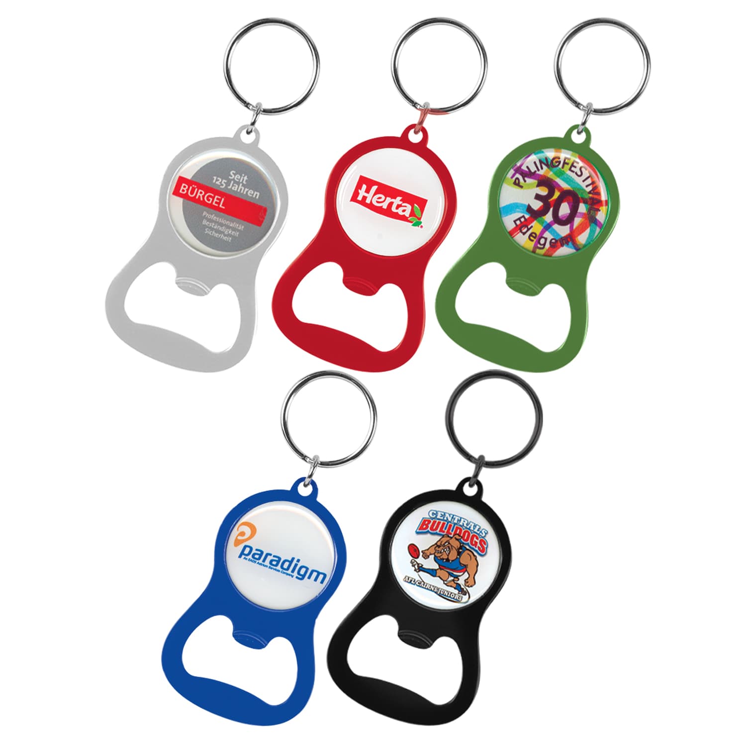 Chevron Bottle Opener Key Ring · Product view