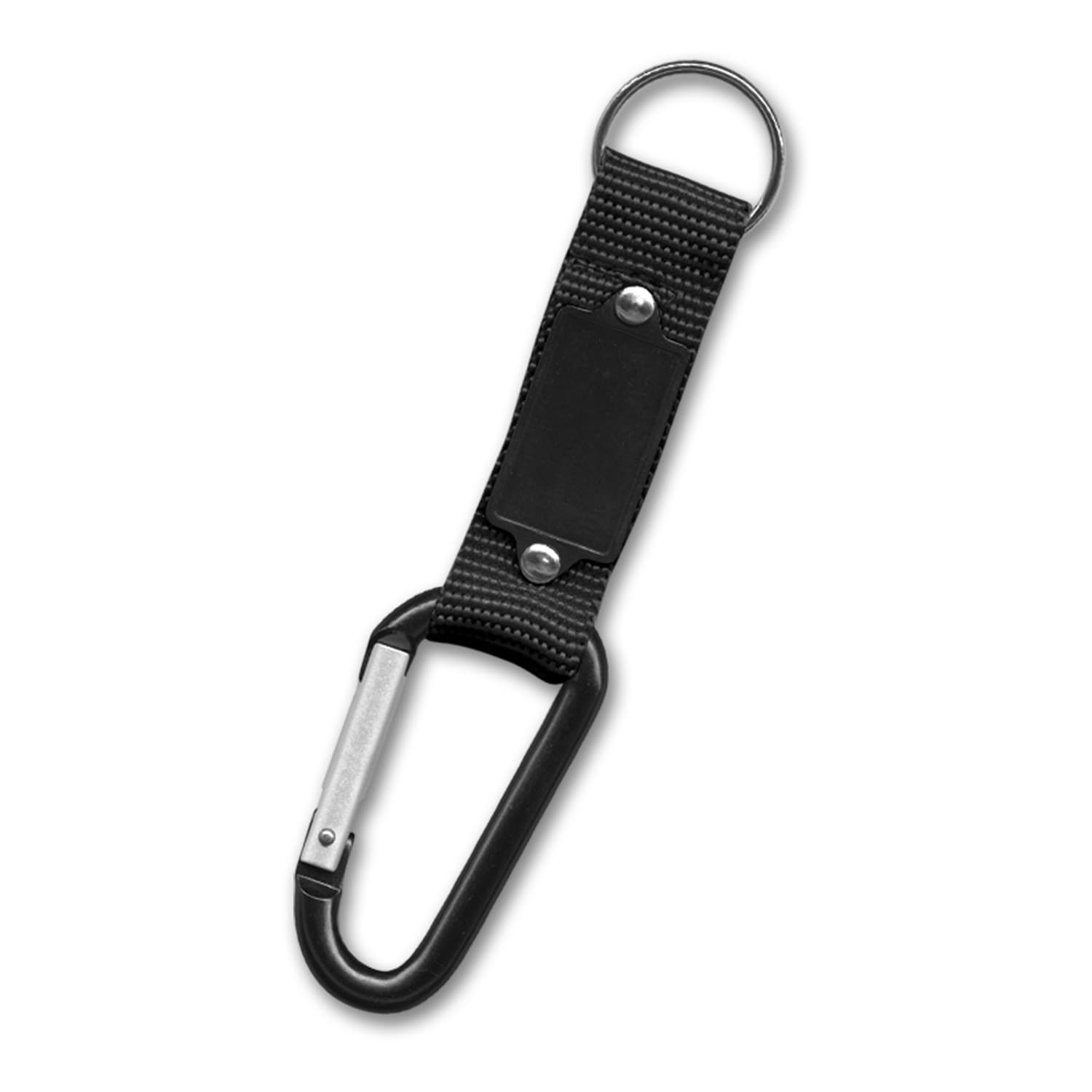 Carabiner Key Ring · Black · front