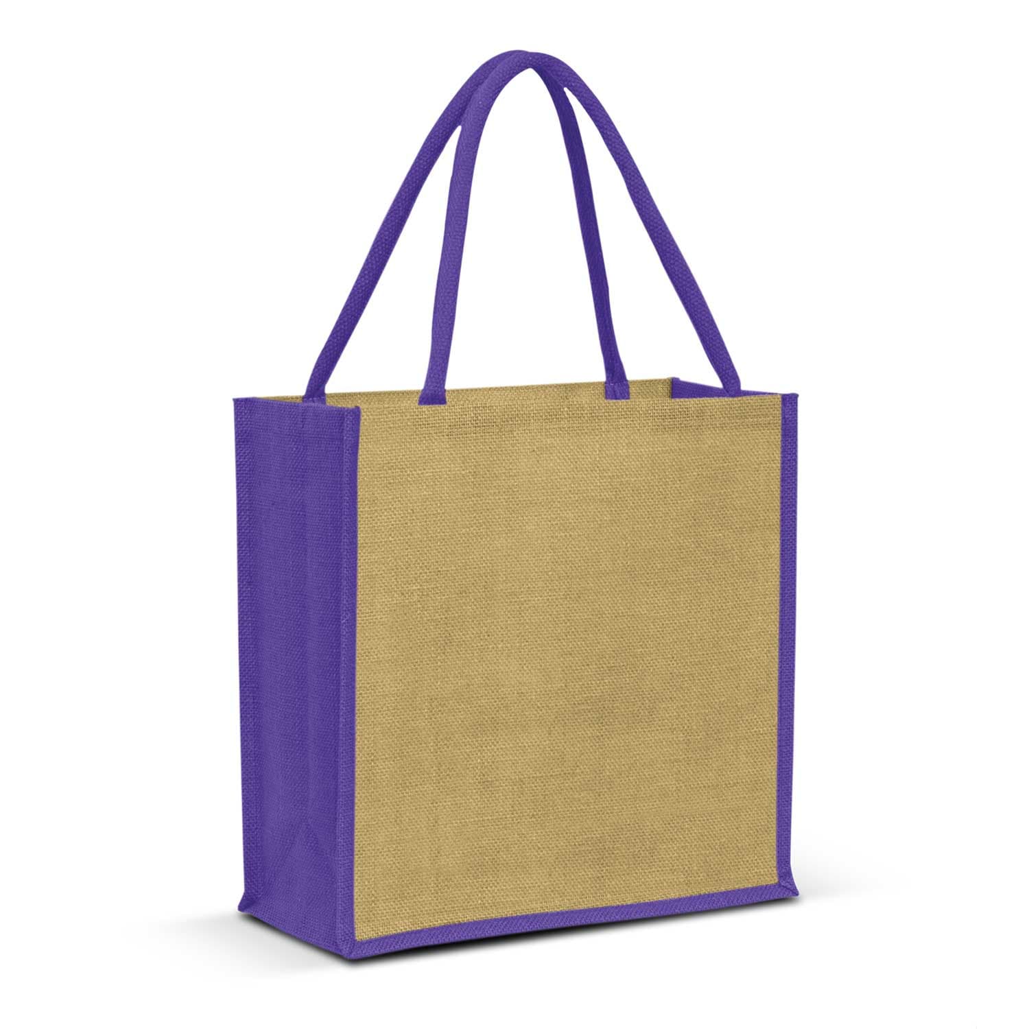 Monza Jute Tote Bag 17L · Natural/Purple · colour reference