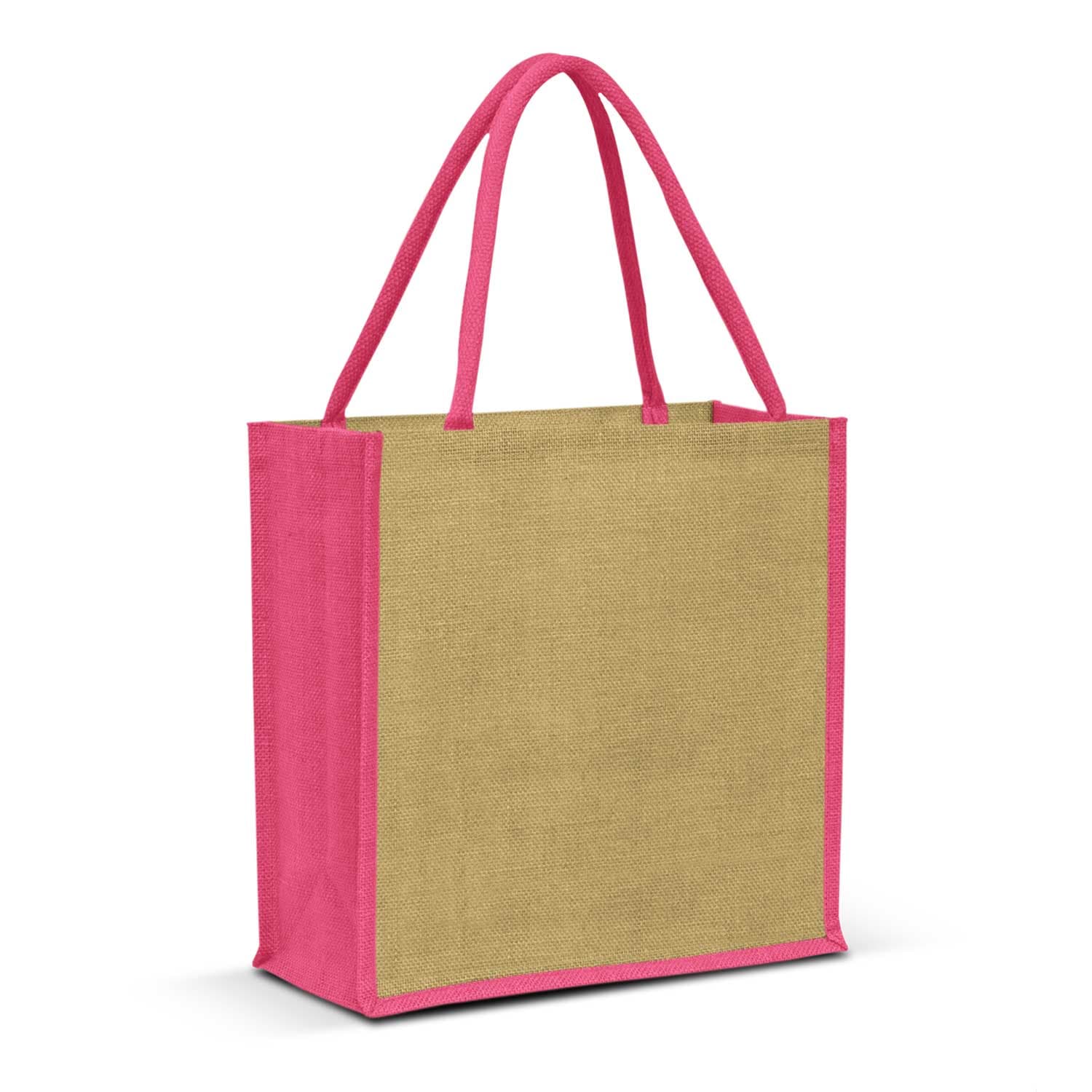 Monza Jute Tote Bag 17L · Natural/Pink · colour reference